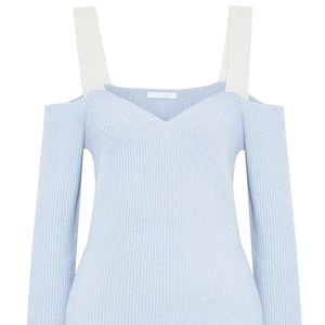 Helmet Lang Off The Shoulder Ribbed Sweater (NWT)